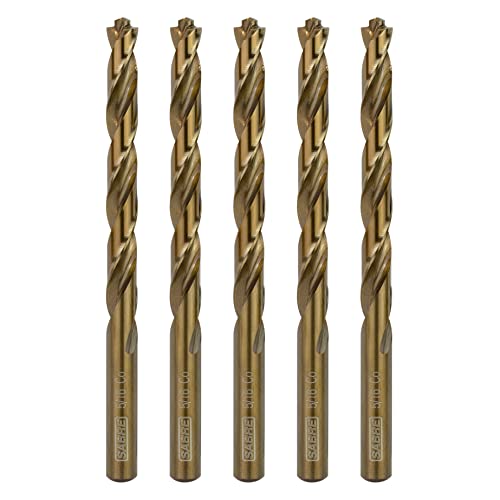 5/16 Inch Cobalt Drill Bit Set - 5pcs M35 Metal Bits With Pilot Point Tip for Steel, Hard Metal, Cast Iron (5/16" x 4-1/2") - size: 5/16 in (5-Piece Set)