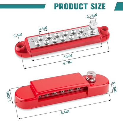 12V Marine Bus Bar Power Distribution Block