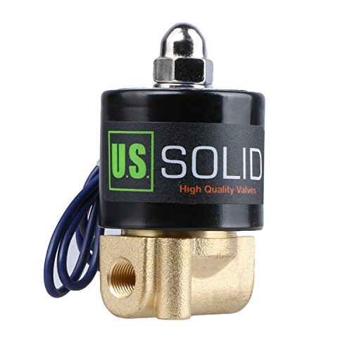 U.S. Solid 1/8" Brass Electric Solenoid Valve 12V DC Normally Closed NBR - size: 1/8" NC