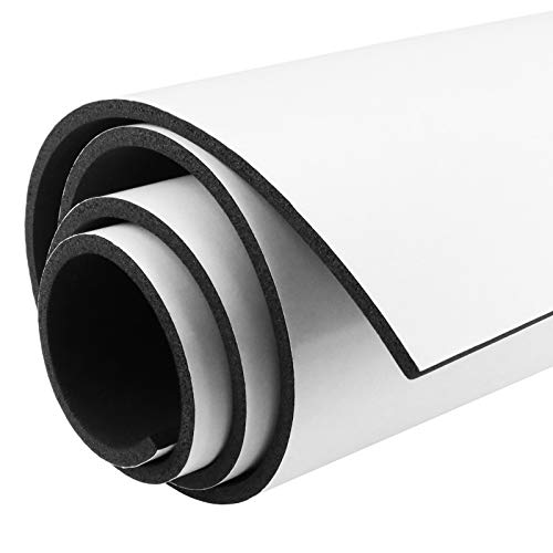 Storystore Sponge Neoprene Foam Sheet with Adhesive 1/4''T x 12''W x 59''L - color: Black (With Adhesive), size: 12 in x 59 in x 1/4 in