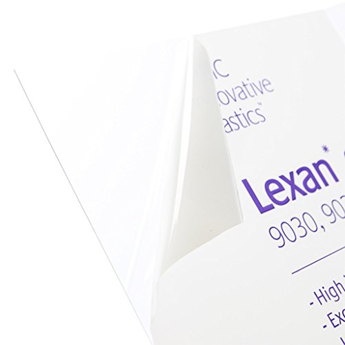 Lexan Polycarbonate Sheet 12" x 12" Clear .177” (3/16”) Thick, High Impact Clear Polycarbonate Sheet, Easy to Cut, Drill & Thermoform, Durable Alternative to Acrylic Sheets & Plexiglass - size: Thick - .177" - 3/16", Size - 12" x 12"