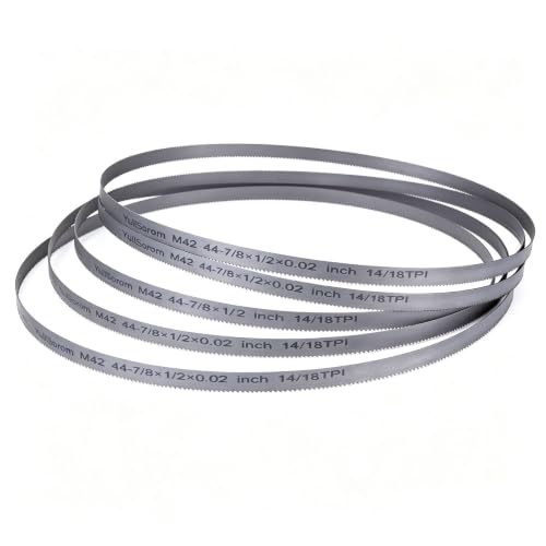 44-7/8-inch Bandsaw Blades 14-18 TPI, Replacement for DW3983 DCS374B, Milwa 48-39-0521 Portable Band Saw Blades, 5-Pack - size: 44-7/8" x 1/2" x .020" 14-18TPI 5PCS