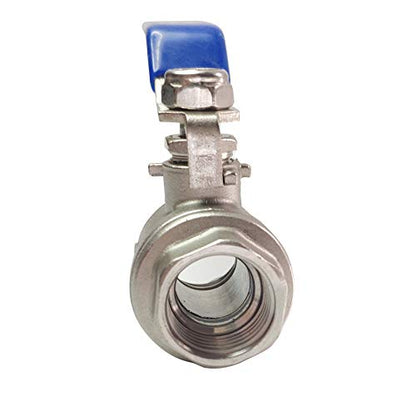 2PCS 3/8" Full Port Ball Valves 316 Stainless Steel NPT Female Thread Ball Valve for Water, Oil, and Gas - size: 2-pack x 3/8 Inch