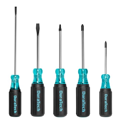 DURATECH 5-Piece Professional Screwdriver Set, Phillips, Flathead & Square - style: 5 PCS Screwdriver Set