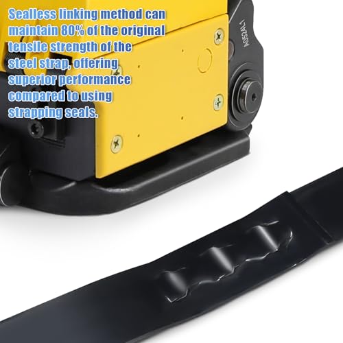 Packaging Metal Steel Strapping Banding Tool Machine for Steel Strap Integrates Functions of Tensioner Crimper and Cutter Sealless Combination (A333-5/8") - style: A333-5/8"