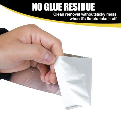 Aluminum Foil Tape 6 inch x 60ft (20 Yards) Heavy Duty HVAC Duct Tape for Ductwork – High Temperature Silver Foil Tape for Insulation, Metal Repair, Exhaust Sealing & Patching - size: 6 Inches x 20 Yards
