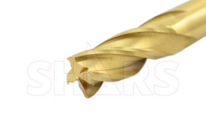 Shars 3/16" -3/4" Tin Coated Single End Mill Set 404-5901# - size: 3/16 - 3/4", Tin Coated, 20 PCS