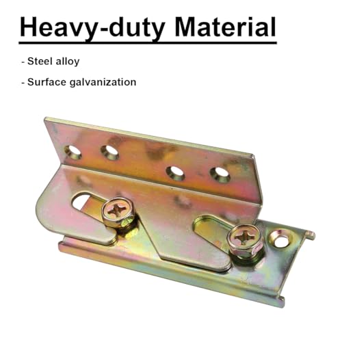 Bed Rail Brackets - Wooden Bed Frame Hardware - Heavy Duty Non-Mortise Bed Rail Fittings - Set of 4 (Screws Included)