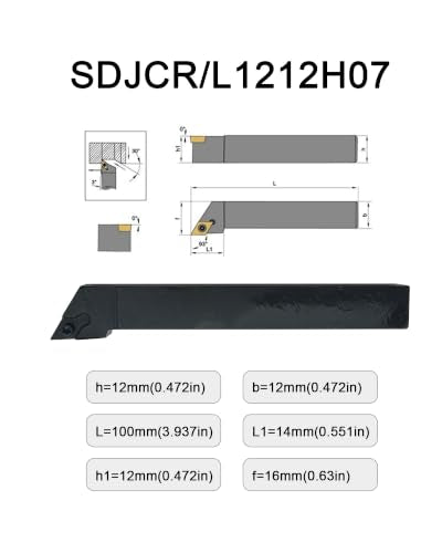 1/2"Tool Holder with DCMT21.51 Carbide Turning Inserts for Stainless Steel - size: 1/2" tool holders + DCMT21.51