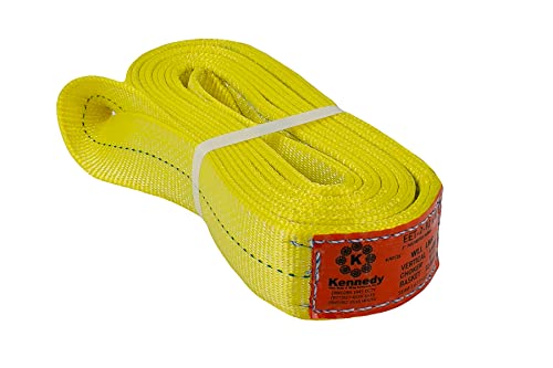 Kennedy Wire Rope & Sling Company 2inches x 10' 2-Ply Twist Eye Polyester Lifting Sling (Various Sizes in Listing) Made in The USA - color: 2" 2-Ply Twist Eye (Type 4), size: 2" x 10'