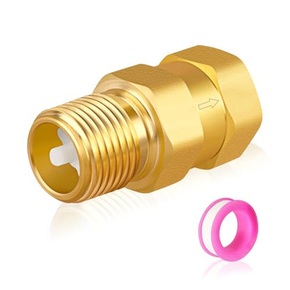 1/2'' NPT Lead-Free Brass RV Camper Water Heater Check Valve, Male-Female - style: Male to Female