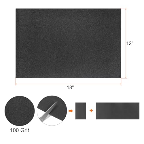 HARFINGTON 10pcs Sandpaper 100 Grit 18 x 12 Inch Silicon Sanding Sheets - size: 100 Grit