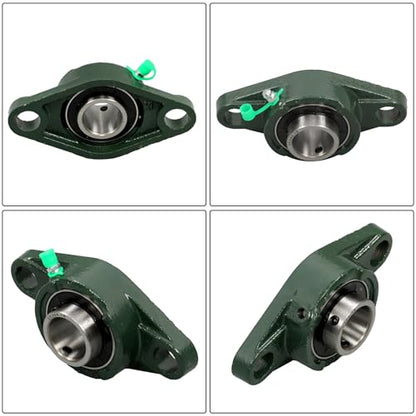 Self-Aligning Flange Mount Pillow Block Bearing - 1 Inch Bore, Bearing Steel, UCFL205-16 4 Pack