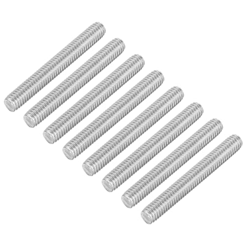uxcell 8Pcs Fully Threaded Rod, M6 x 45mm 304 Stainless Steel Right Hand Thread Bar Studs M6-1 Thread Pitch for Furniture Machinery Assembly - size: M6 x 45mm