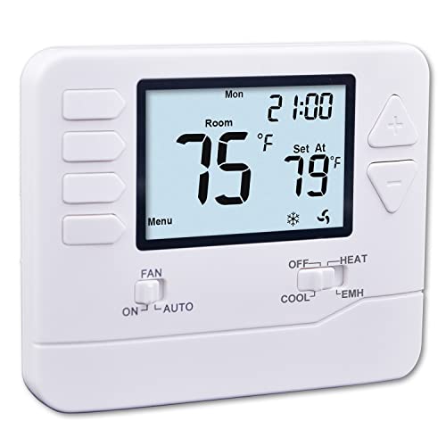 Heagstat Non-Programmable Heat Pump Thermostats for Home 2 Heat/1 Cool