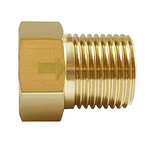 Joywayus Brass Check Valve 1/2" Female to 1/2" Male Thread One Way Non Return Backflow Preventer Check Valves (Pack of 2) - size: Female to Male