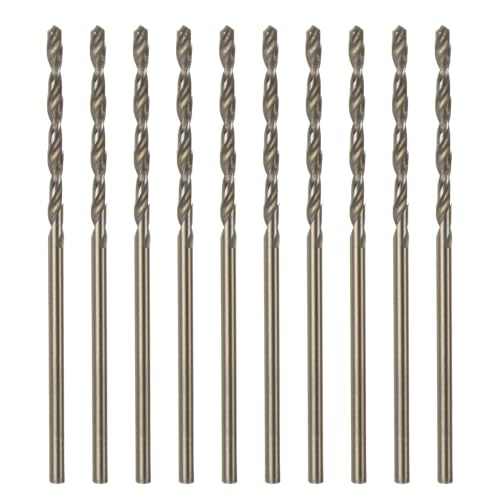 HARFINGTON 10pcs Cobalt Jobber Drill Bits 1.4mm / 0.055" M35 High Speed Steel HSS Twist Drilling Bit Tool for Stainless Steel Copper Wood Plastic and Other Hard Materials - size: 1.4mm