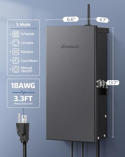 DEWENWILS 300W WiFi Smart Low Voltage Transformer with 3 Zones 300W - style: WIFI-Metal