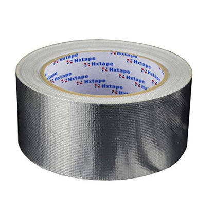 Glass Fiber Cloth Aluminum Tape, Silver, (6mil x 2" x 66ft) Perfect for HVAC, Sealing & Patching Hot & Cold Air Ducts, Metal Repair Duct Tape, Professional Grade.