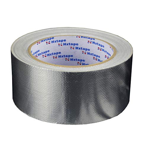 Glass Fiber Cloth Aluminum Tape, Silver, (6mil x 2" x 66ft) Perfect for HVAC, Sealing & Patching Hot & Cold Air Ducts, Metal Repair Duct Tape, Professional Grade.