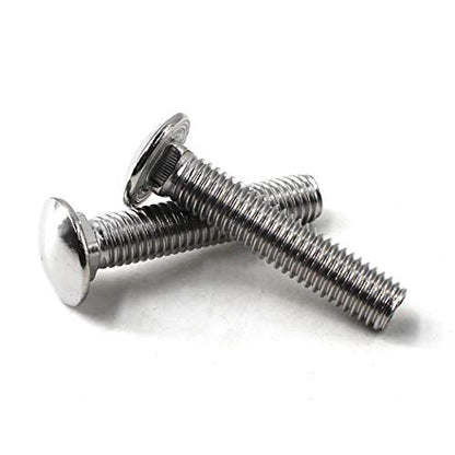 M6x45 Carriage Bolts 304 Stainless Steel Square Bolts (Pack of 30) - color: M6x45
