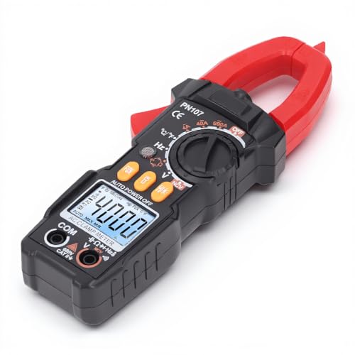 Digital Clamp Meter, 6000 Counts, T RMS Multimeter, Auto Ranging Voltmeter Ampmeter with AC DC Current Voltage, NCV Live Wire, Inrush, Diode, Temperature, Continuity