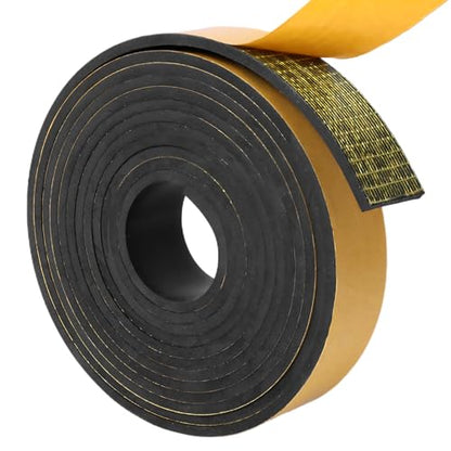 DGSL Self-Adhesive Neoprene Rubber Strip, 1" x 1/8" x 10' Roll - color: With Adhesive, size: 1" Wide x 1/8" Thick x 10' Long