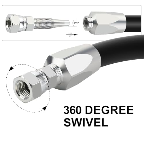 2PCS 1/4'' Reusable Hydraulic Hose Repair Fittings for Size #04 Single Wire Hose - size: 1/4''
