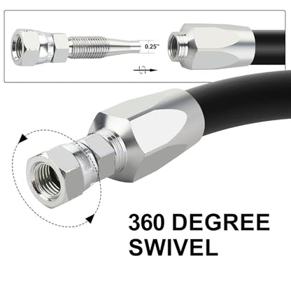 2PCS 1/4'' Reusable Hydraulic Hose Repair Fittings for Size #04 Single Wire Hose - size: 1/4''