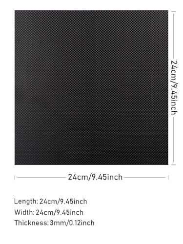 Carbon Fiber Sheet, 240×240 MM 0.5mm 1.0mm 1.5mm 2mm 2.5mm 3.0mm 4.0mm, 3K Full Carbon Fiber Board 100% Plain Weave Glossy Surface Carbon Fiber Plate - size: 240×240×3MM, style: Plain Weave Glossy Surface