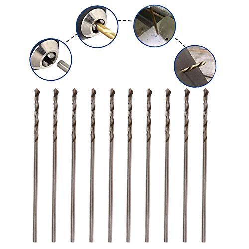 10PCS 2.5mm Twist Drill Bits,Micro HSS Cobalt Metric Spiral Rotary Tool - size: 2.5mm