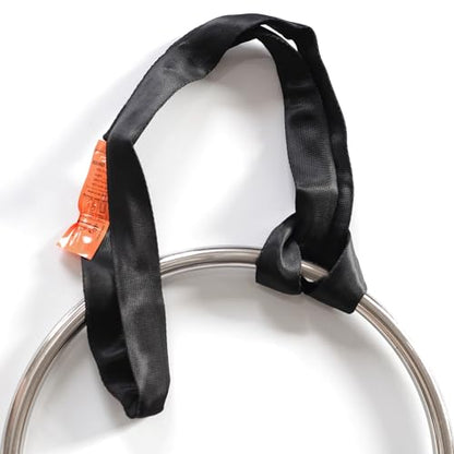 Spanset Aerial Hoop Lyra Rigging Polyester Round Slings Strap for Aerial Silk Yoga Hammock Hanging, 5,300 lb. Vertical Capacity, 10,600 lbs Basket - Heavy Duty Poly Lifting Sling (Black, 3'3" ft) - color: Black, size: 3'3" ft