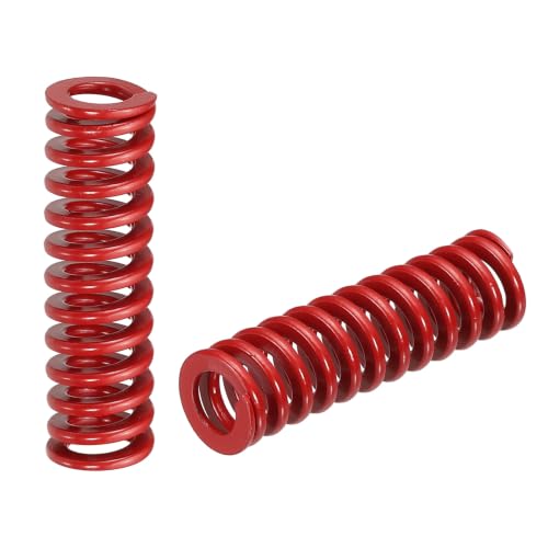 HARFINGTON 2pcs Die Spring 3/8" OD x 1.25" Free Length SMH1005, Red - size: 3/8" OD x 1.25" Free Length