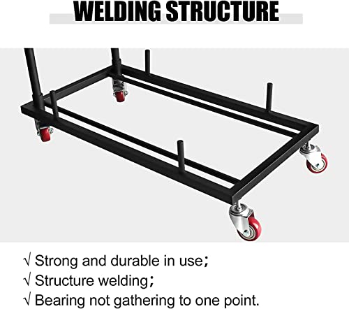 Drywall Cart, Drywall Sheet Carts, Heavy Duty Plasterboard Trolley W/Four 5" Wheels, Service Dollies for Handling Sheetrock Sheet Panel,39.4x20.3x40.9 - color: 39.4x20.3x40.9"
