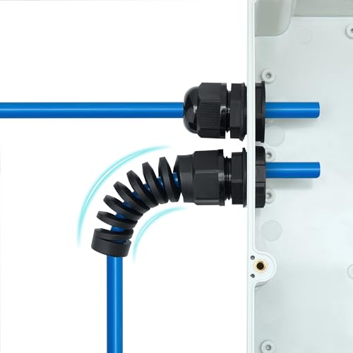 60 Pcs 1/2" NPT Cable Gland 6-12mm Waterproof IP68 Nylon PA66 Connector - size: NPT 3/8"(10Pcs)