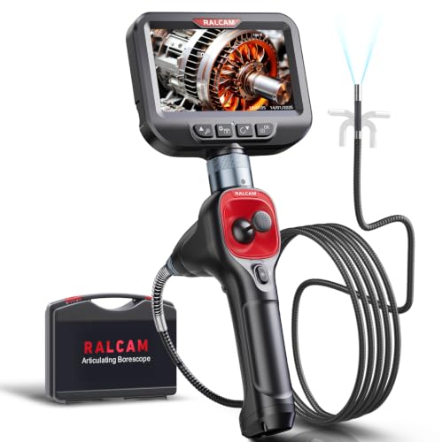 Ralcam 360° Articulating Borescope, 6.2mm/0.24in Slim Probe - size: 6.6FT