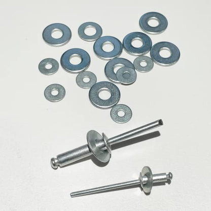 300 pcs Aluminum Pop Rivet Washers for 3/16 inch Diameter Rivets, Backup Blind Rivets Washer - size: 3/16" Washers (300 Count)