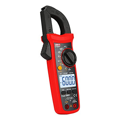 UNI-T UT202F Digital Clamp Meter AC Current TRMS Volt Ohm Amp Meter HVAC Clamp On Multimeter Auto Ranging 6000Counts AC Current Frequency NCV AC DC Voltage Frequency Resistance Continuity Diode Tester - size: UT202F