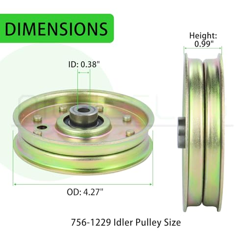 756-1229 Idler Pulley for Cub Cadet 50" 48" RZT 50, RZT 42 Decks - color: A13 1x756-1229
