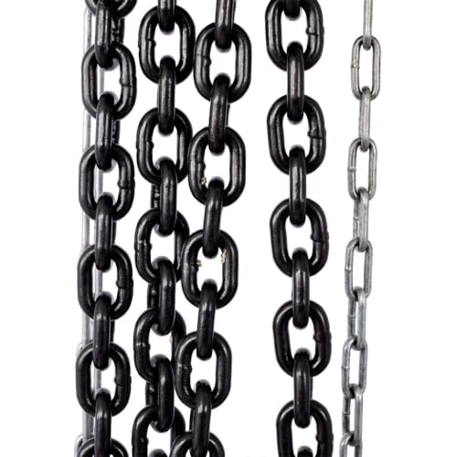 2 Ton Manual Chain Hoist, 4400 lb Hand Chain Hoist, Heavy Duty Chain Block Hoist with Mechanical Load Brake & Forged Hooks Alloy Steel Chain for Garage, Warehouse & Construction,Black - color: Black