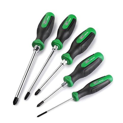 SK 5-Piece Phillips Screwdriver Set, Magnetic Screwdriver Set, S2 Steel - style: Phillips