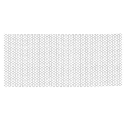 PATIKIL 19.7" x 9.8" Perforated Metal Sheets, 19Ga 0.24" Hexagonal Hole 304 Stainless Steel Mesh Stagger Expanded Perforated Metal Plate for Ventilation Grill Security Grates - size: 19.7" x 9.8"