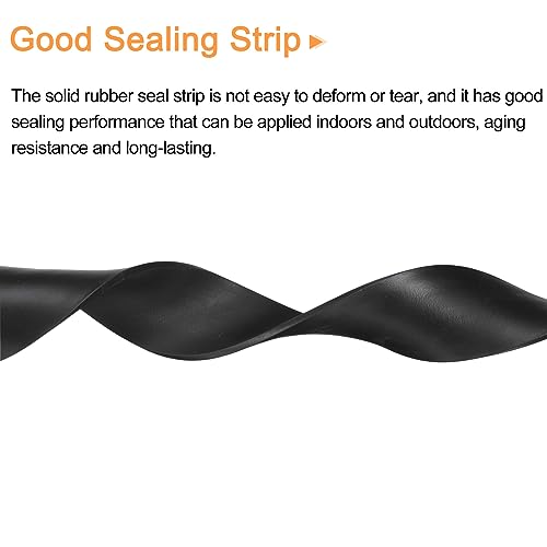 uxcell Neoprene Rubber Sheet Rolls 5/64" T x 0.6" W x 11.5'L Solid Rubber Seal Strip for DIY Gasket, Crafts, Pads, Seals, Protection - size: 5/64"T x 0.6"W x 11.5'L