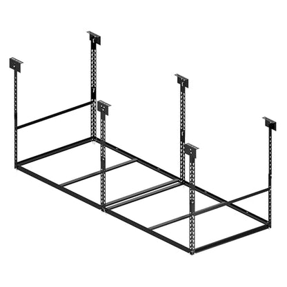 3x8 Ft Overhead Garage Storage Rack, 28-41 inch Height Adjustable Ceiling Mounted Organization Rack, 850 lbs Weight Capacity, 36"x96" Heavy Duty Space-Saving Metal Rack for Garage Storage - size: 3x8ft w/ 4 Support Bars