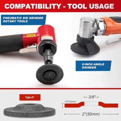 SI FANG 2 inch Die Grinder Grinding Wheels with 1/4" Mandrel 16 Pack