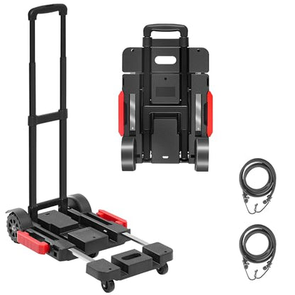 Folding Hand Truck Dolly, 220 lb Portable Utility Cart