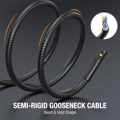 Teslong 5'' Dual Lens Borescope Camera for Wall & Engine Inspection - size: 10FT