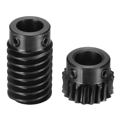 uxcell Worm Gear Set 1 Mod 20T 1:20 Reduction Rate,Gear 12mm,Rod 10mm Bore - size: Gear 12mm, Rod 10mm Bore