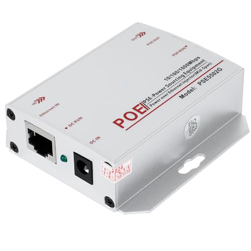 Gigabit Industrial 30W PoE+ Injector, Convert Low Voltage DC 12-48V Input to 48V PoE Output, IEEE802.3af/at, DIN-Rail & Wall Mount Injector for Different Scenario (PSE5502G)