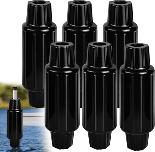 Dock Bumpers for Poles/Post, Boat Dock Bumpers Fenders - color: Black-6pk, size: 17.6 Inch Length